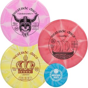 WESTSIDE DISCS Juego de iniciación de golf de disco Origio Burst de tres discos Juego de golf Frisbee Underworld Fairway Driver Warship Midrange WESTSIDE DISCS Juego de iniciación de golf de disco Origio Burst de tres discos Juego de golf Frisbee Underworld Fairway Driver Warship Midrange