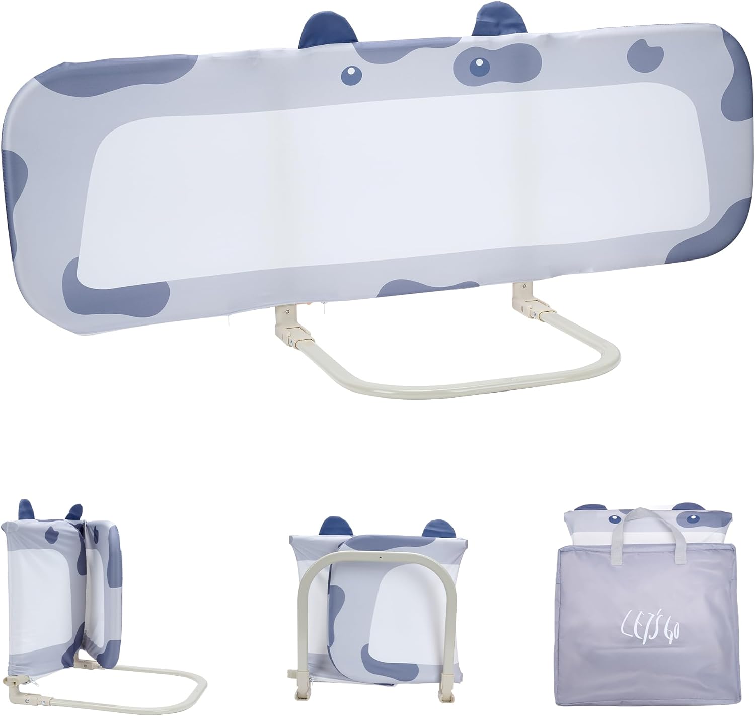Riel de cama para niños pequeños  Barandilla plegable para cuna de bebé, altura ajustable, barandillas de seguridad para cama de niños para viajes