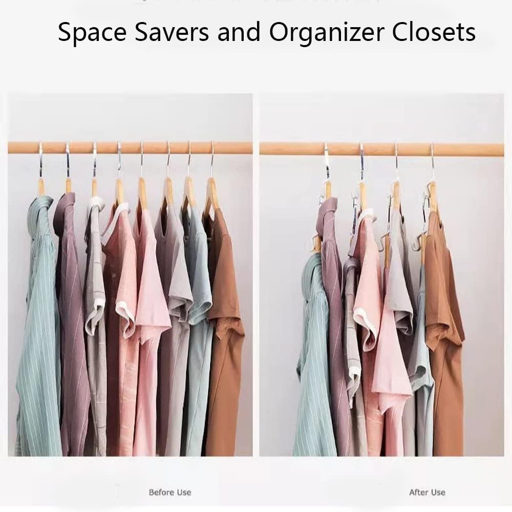 Ganchos de conector para colgar ropa, 40 piezas, perchas de plástico para ahorrar espacio para ropa de armario, ganchos de plástico para colgar ropa