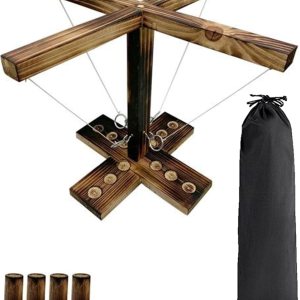 Hook and Ring Toss Game-Hookey Clash Adults Battle Fling Up to 4 Player Tabletop-Ring Game On A String Ringo- Outdoor Games-Bar Hook and Ring Toss Game-Hookey Clash Adults Battle Fling Up to 4 Player Tabletop-Ring Game On A String Ringo- Outdoor Games-Bar