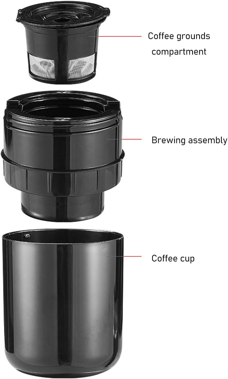Máquina de café espresso portátil, cafetera de viaje compatible con cápsulas NS y café molido, máquina de café espresso portátil operada manualmente