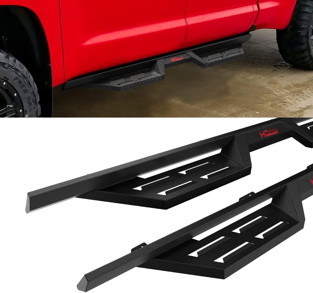 HD Ridez Estribos de acero estilo desplegable de construcción compatibles con Toyota Tundra 2007-2021 doble cabina