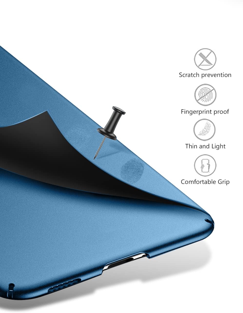 Bastmei Funda para Samsung Galaxy S21 FE 5G, extremadamente ligera, ultra ligera, súper delgada, protección de cámara, carcasa de PC dura para