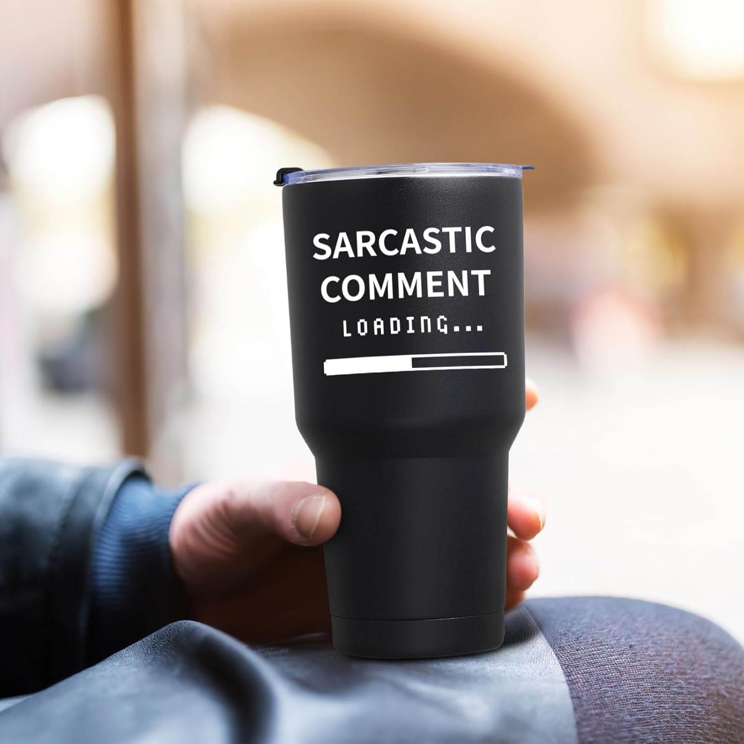 JEAREY Sarcastic Comment – Idea divertida para amigos, compañeros de trabajo, papá, padre, hombres, compañeros de clase, vaso de viaje aislado de