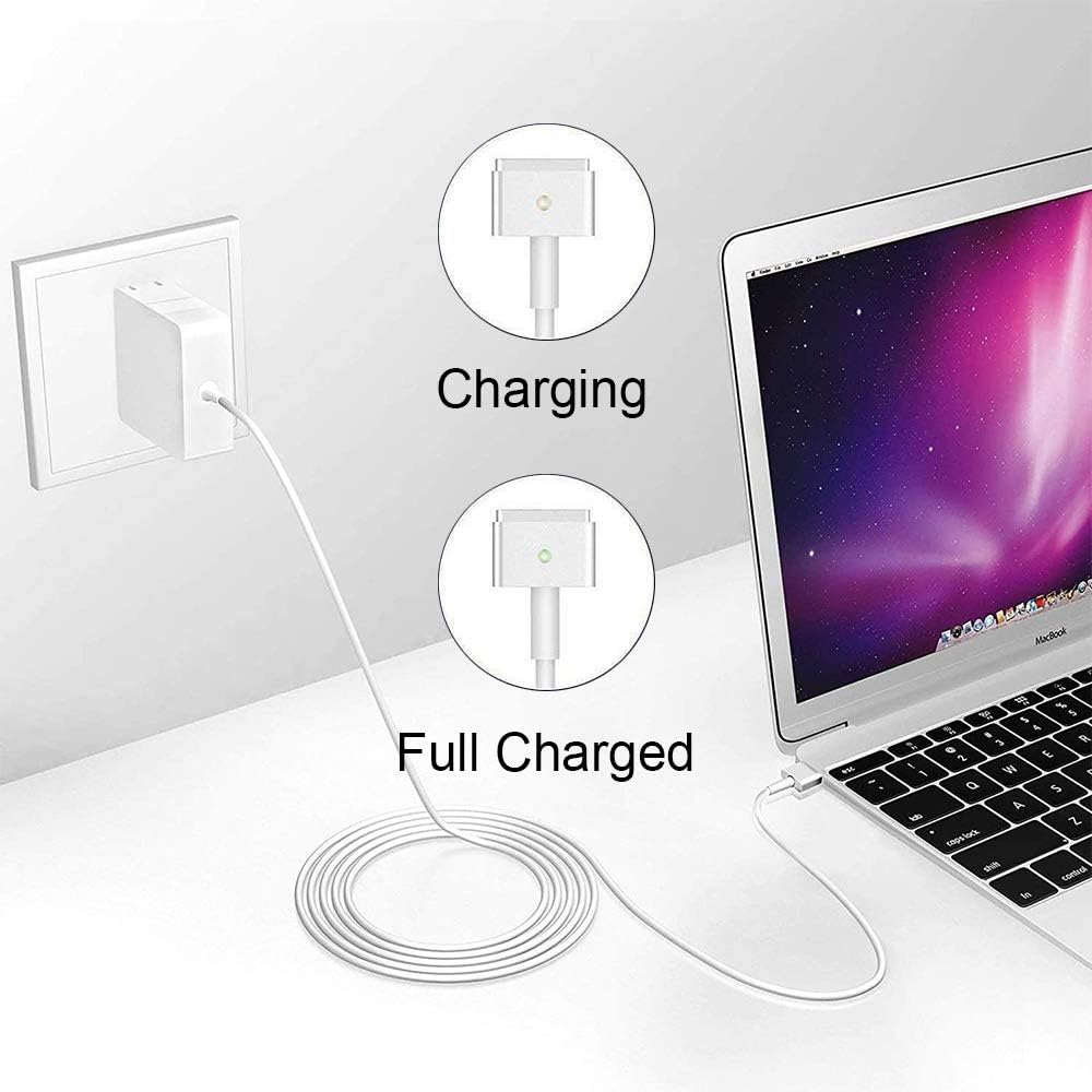 Elvoes Reemplazo para MacBook Air Charger, AC 45W T-tip adaptador de corriente Cargador portátil para Mac Book Air