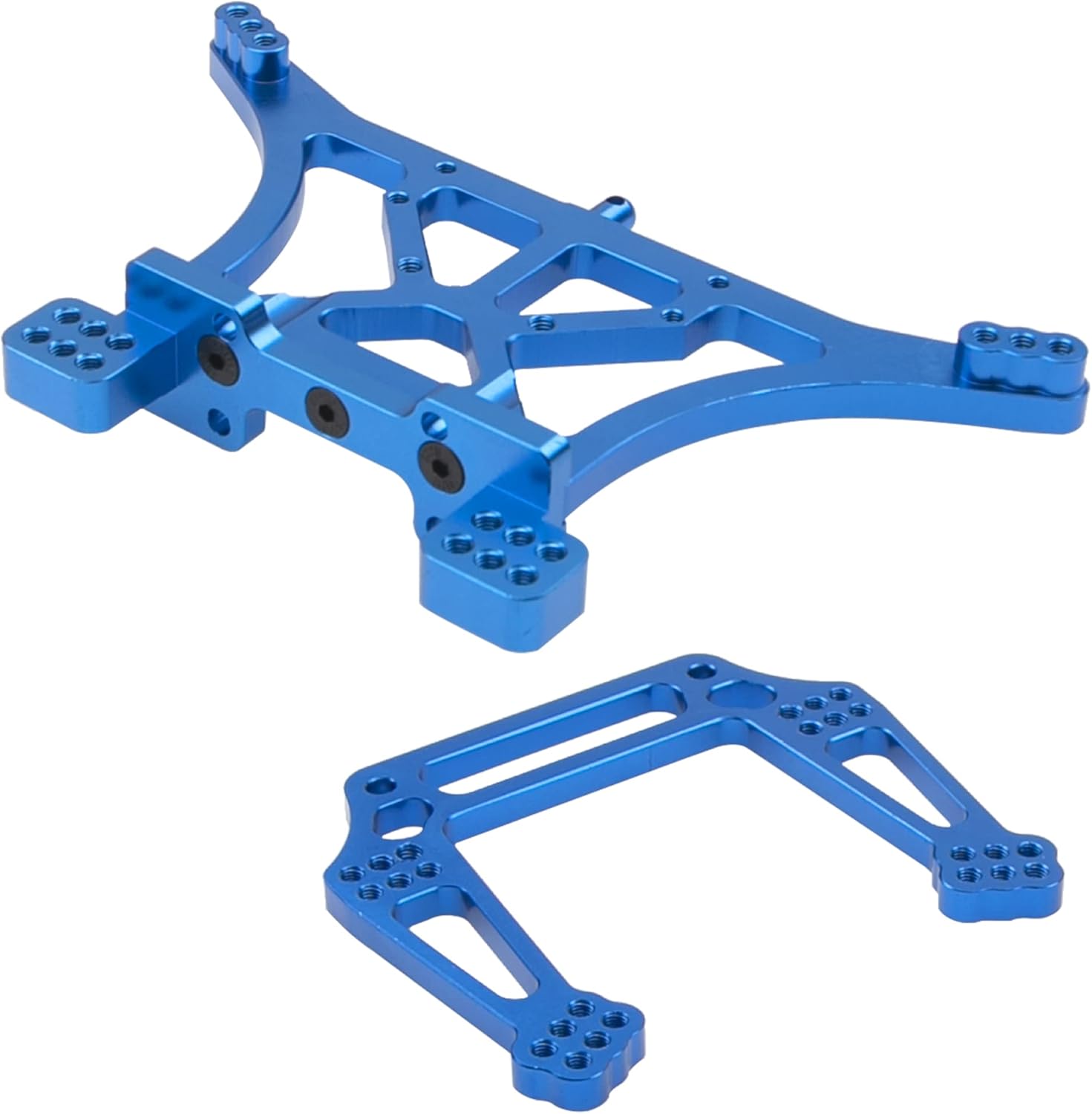 ShareGoo – Soportes de torre de choque delantero y trasero de metal, parte mejorada de 3638 3639, compatible con Traxxas Slash 2WD Rustler VXL