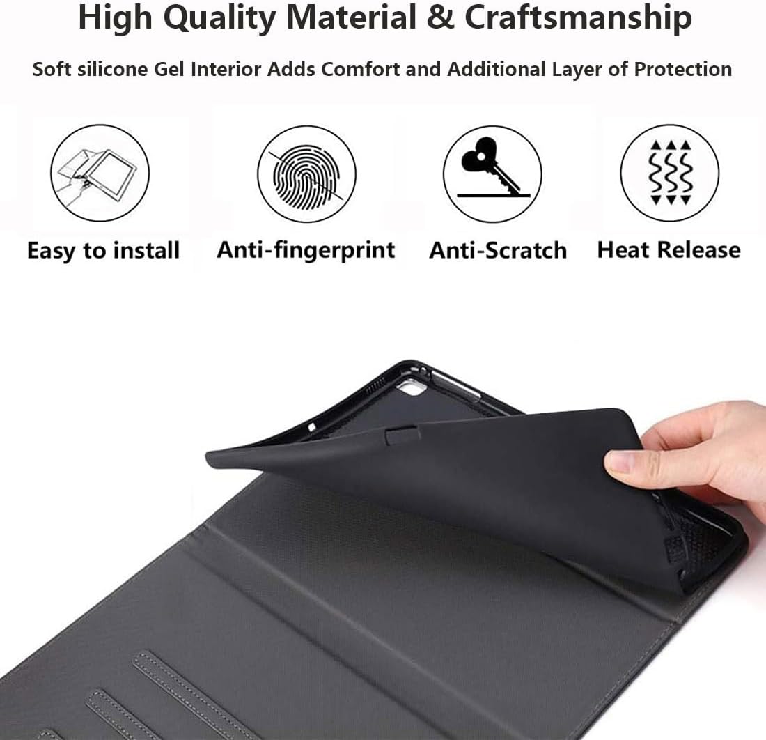 Funda para Samsung Galaxy Tab A7 Lite de 8.7 pulgadas modelo 2021 (SM-T220T225T227), funda delgada y ligera de piel sintética con función de