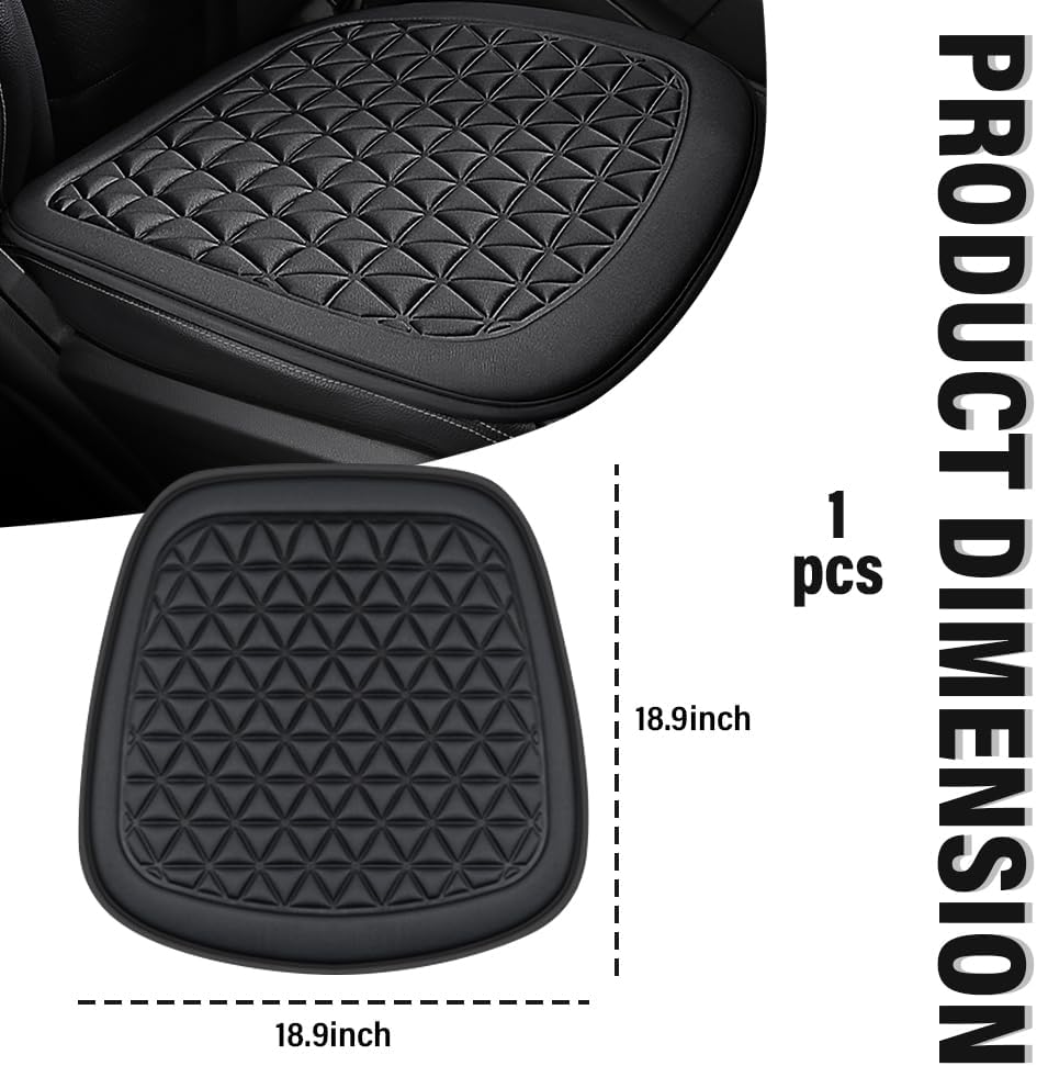 Aokdom Cojines de asiento de automóvil para conducción, cojín de asiento transpirable para asientos de conductor y pasajero, almohadilla de