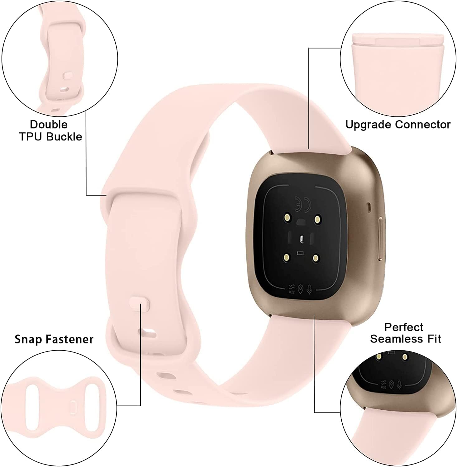 Compatible con la correa de reloj inteligente Hwagol, Lamshaw Classic Watch Band de 0.866 pulgadas de silicona suave, correa deportiva para hombres