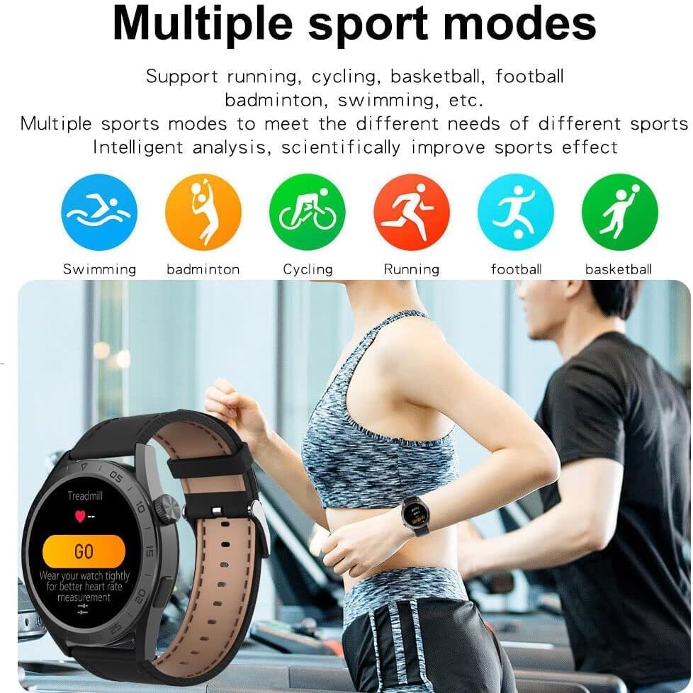 Aimery Reloj inteligente para hombres y mujeres, reloj inteligente con monitor de sueño de frecuencia cardíaca de oxígeno en sangre, reloj