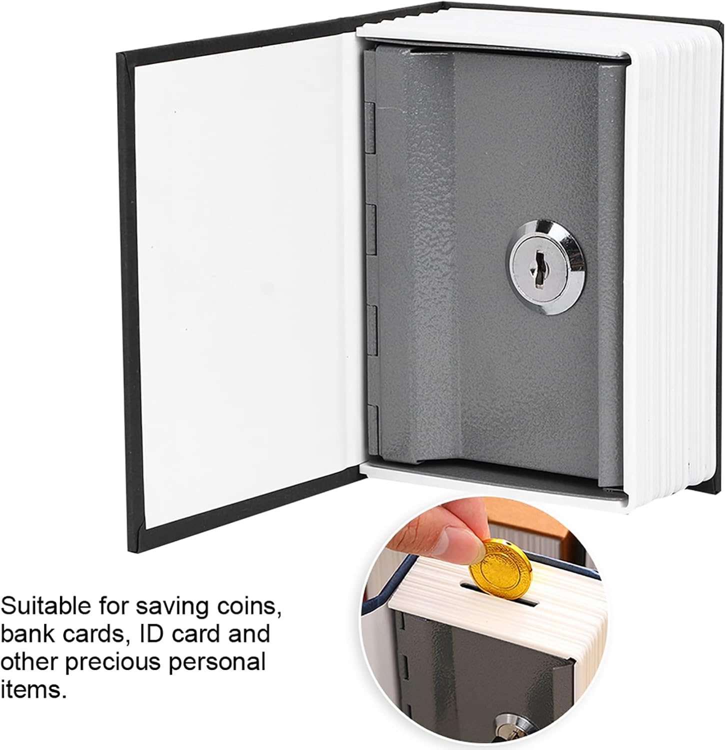 Caja de almacenamiento JTLB 12 * 8 * 5 Mini libro de simulación caja de almacenamiento caja de almacenamiento de dinero en efectivo joyería caja de