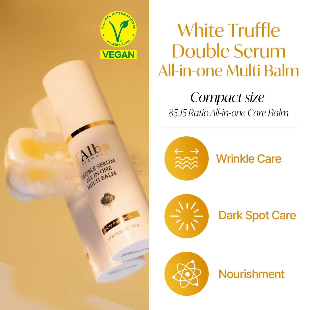 d’Alba – Juego de regalo vegano de trufa blanca italiana para ella, juego de regalo navideño, primer suero aromático en aerosol y bálsamo múltiple