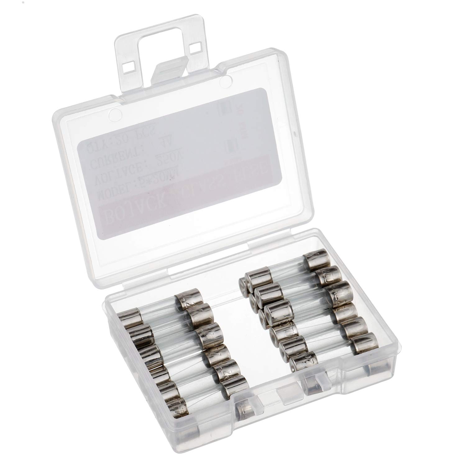 BOJACK 0.197×0.787 in 4A 4amp 250V 0.2×0.78 pulgadas F4AL250V Fusibles de vidrio de soplado rápido (paquete de 20 piezas)