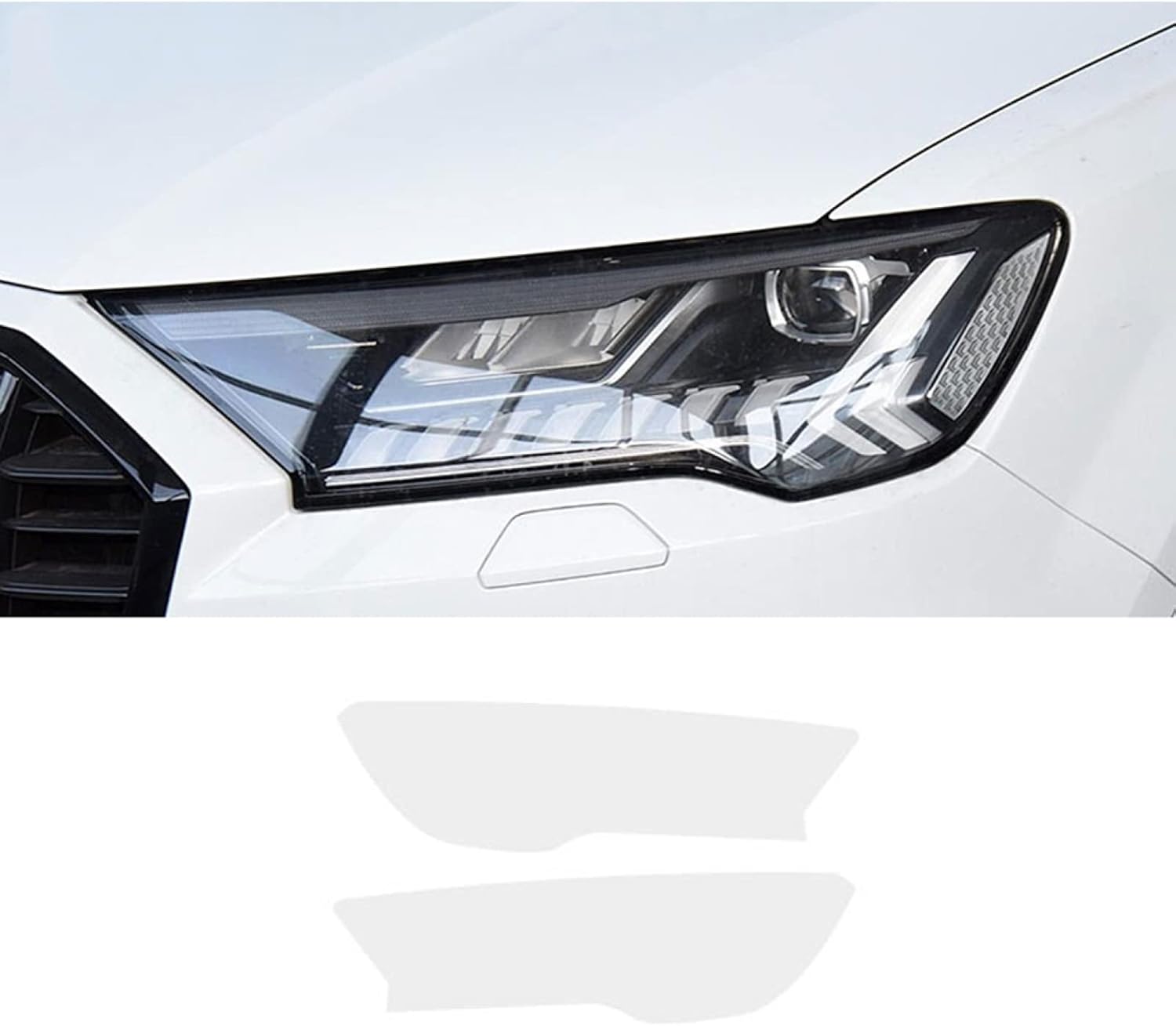 Película protectora de faros delanteros de automóvil para Audi Q74M 2016-2019 Q7 2020-2022, 2 calcomanías transparentes de poliuretano termoplástico