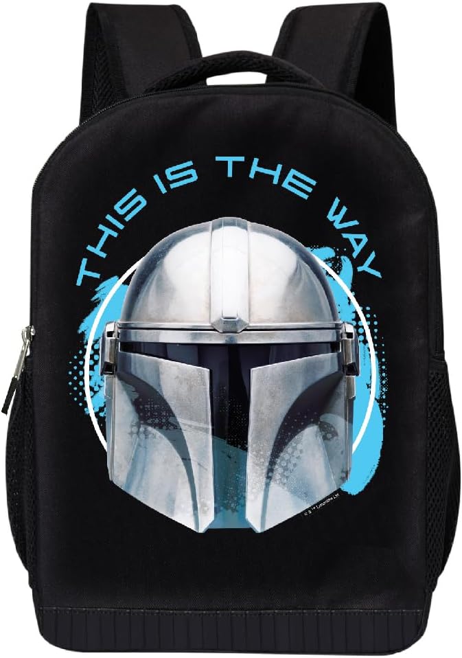 STAR WARS Mochila con licencia oficial para niños, funda de poliéster duradera para laptop, correas ajustables de 17 pulgadas de alto x 12 pulgadas