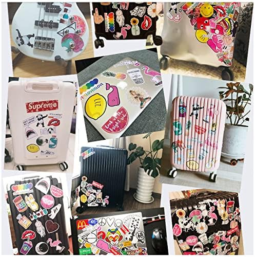 Maseihels 100 calcomanías de dibujos animados para patineta para adolescentes, niños, adultos, calcomanías de vinilo impermeables lindas y