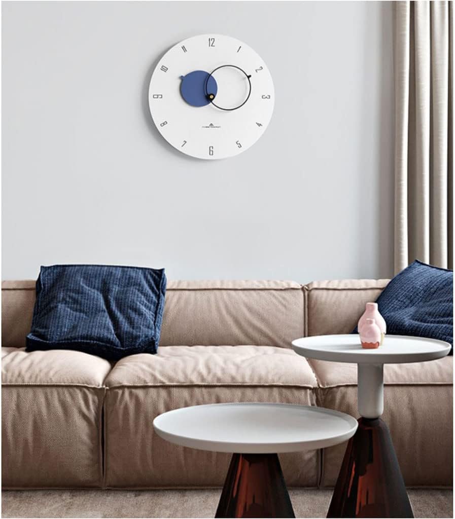 Reloj de pared – Reloj de pared moderno de 15 pulgadas con puntero acrílico único, silencioso, sin tictac, redondo, decorativo, de cuarzo, fácil de