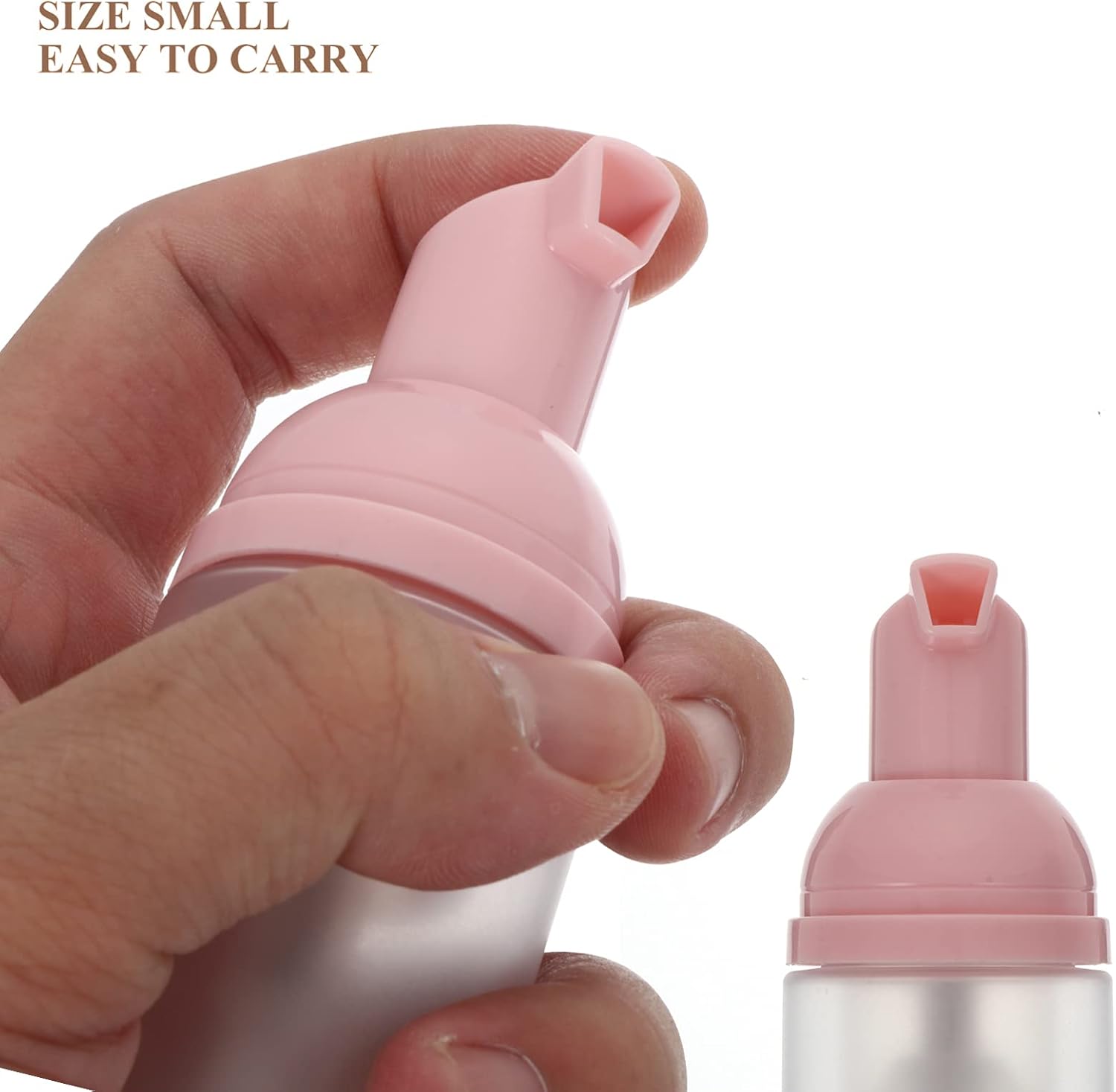Kichvoe 3 botellas de espuma de jabón, dispensador de botellas de espuma vacía de plástico, mini botella de espuma recargable para jabón y pestañas,