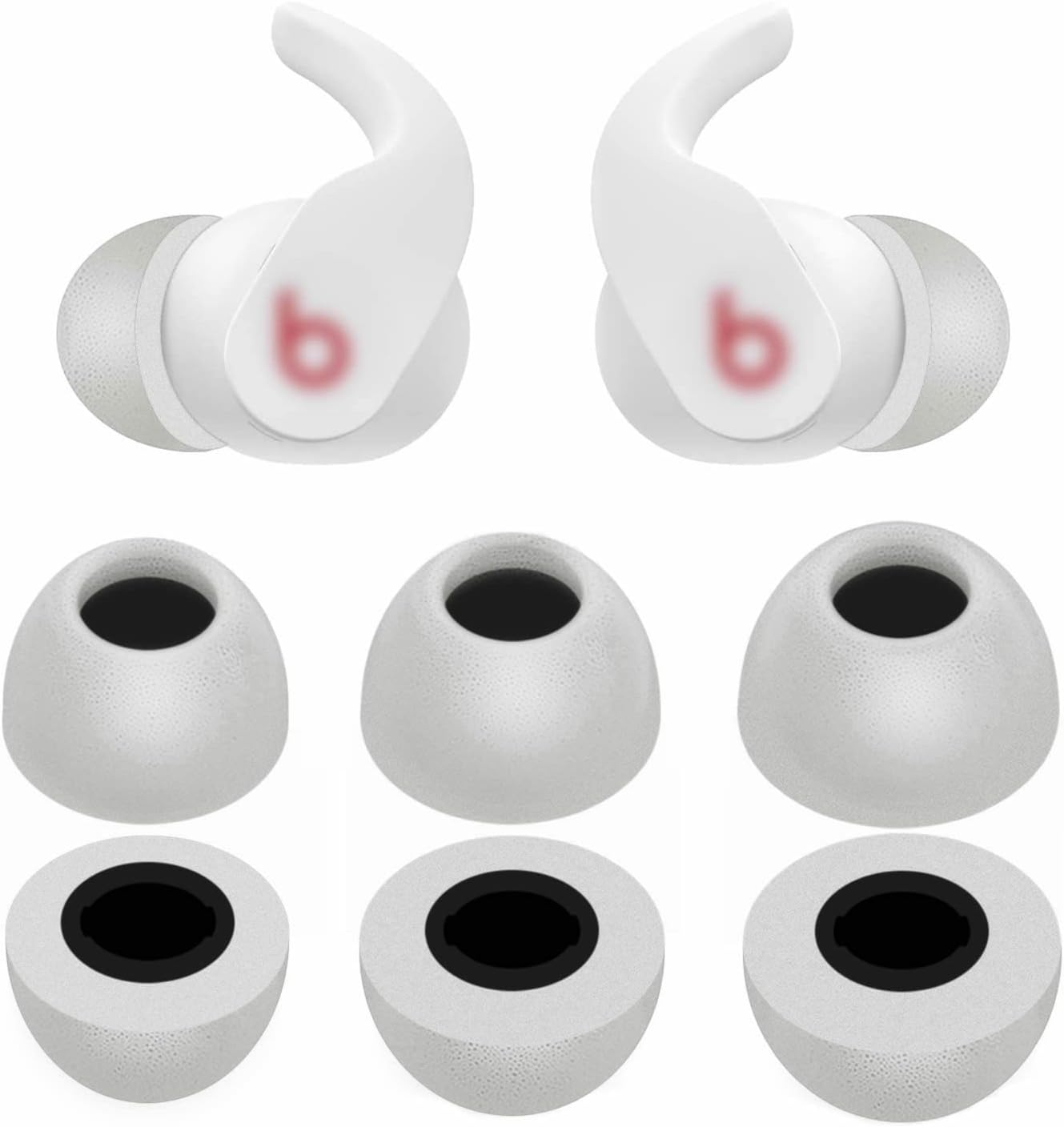 Puntas de espuma viscoelástica compatibles con Beats Fit ProStudio Buds, reemplazo de ruido de tamaño mixto que reducen el ajuste antideslizante en