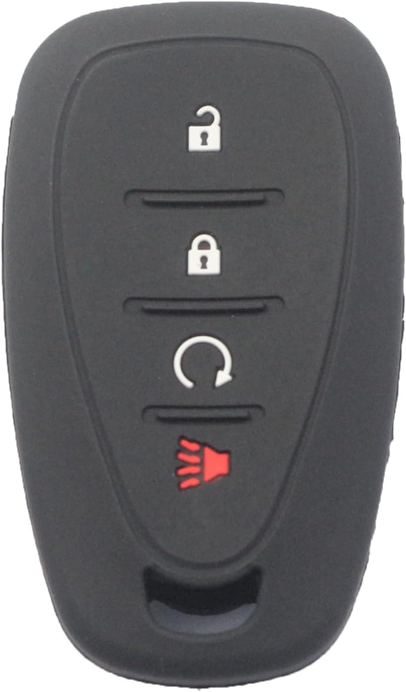 2 fundas de goma de silicona con 4 botones para llavero inteligente, sin llave, compatible con Chevrolet Blazer Bolt Equinox Traverse Trax