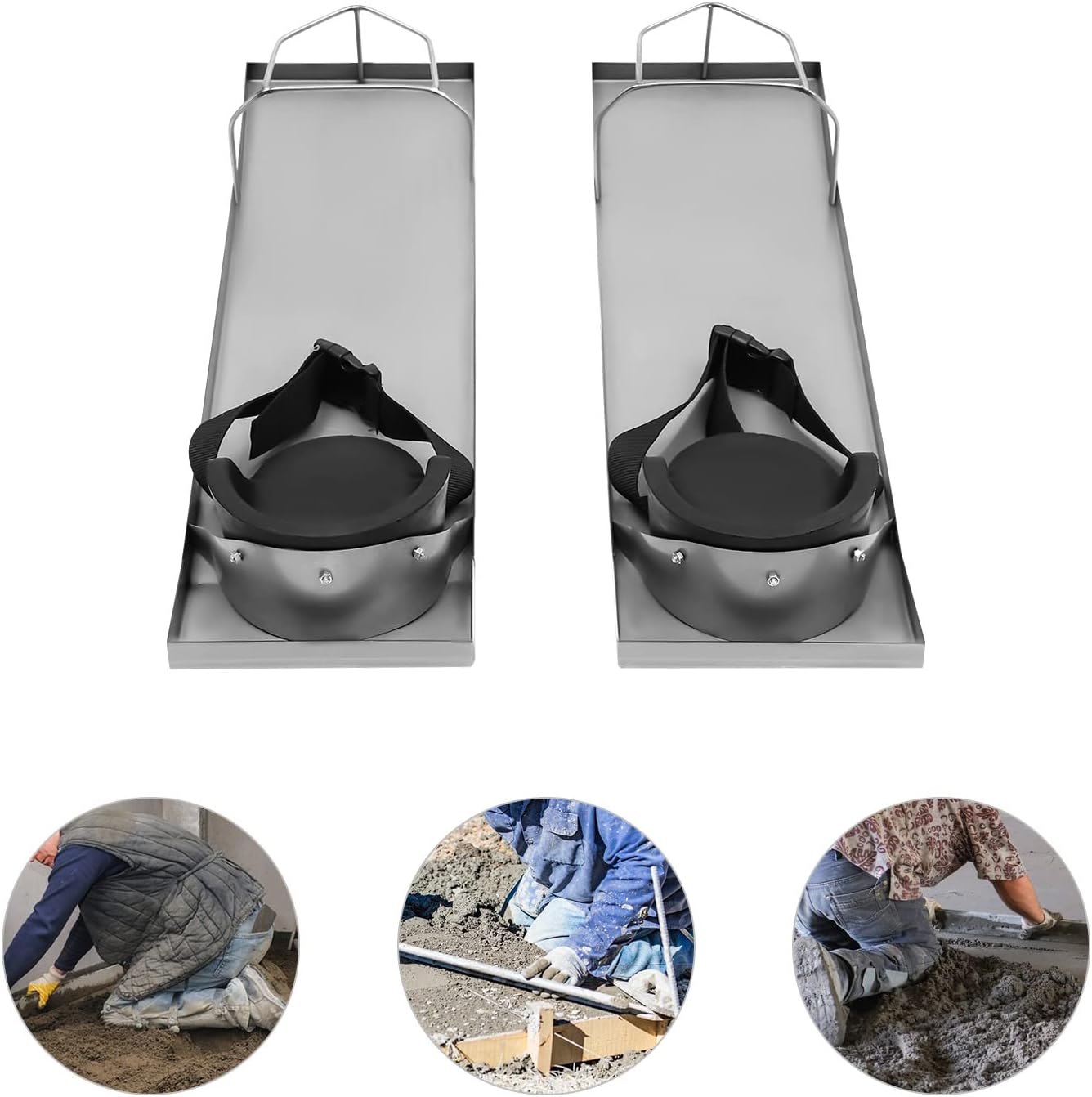 Rodilleras de hormigón, 30 x 8 pulgadas, de acero inoxidable, curvadas con rodilleras, rodilleras, tablas de kneedboards de hormigón, deslizadores