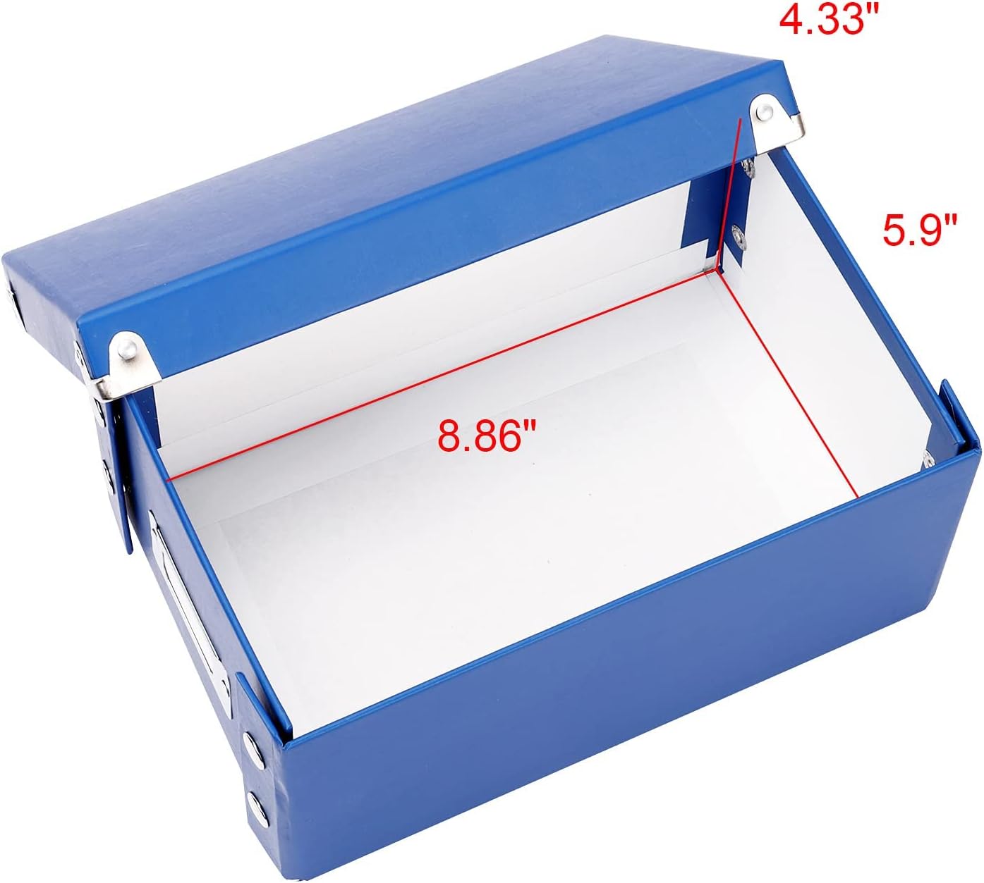 Snap-N-Store Caja de almacenamiento con soporte para tarjetas de índice, caja organizadora plegable para 1100 tarjetas flash, tarjetas de negocios,