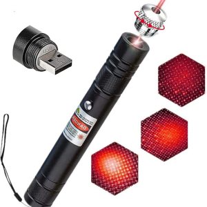 Puntero láser rojo de alta potencia de alta potencia de largo alcance puntero de luz láser fuerte para gatos perros puntero láser recargable de alta Puntero láser rojo de alta potencia de alta potencia de largo alcance puntero de luz láser fuerte para gatos perros puntero láser recargable de alta