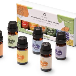 Airthereal Juego de regalo de aceites esenciales, colección floral y frutal, 100% natural puro, 6 aromas, botellas de 0.3 fl oz (0.3 fl oz), Airthereal Juego de regalo de aceites esenciales, colección floral y frutal, 100% natural puro, 6 aromas, botellas de 0.3 fl oz (0.3 fl oz),