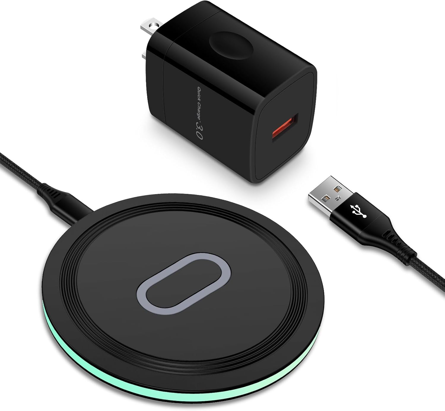 Cargador inalámbrico Samsung con almohadilla de carga rápida para Samsung Galaxy S24 S23 FE Ultra S22 S21 S20 Z Fold5,15W estación de carga