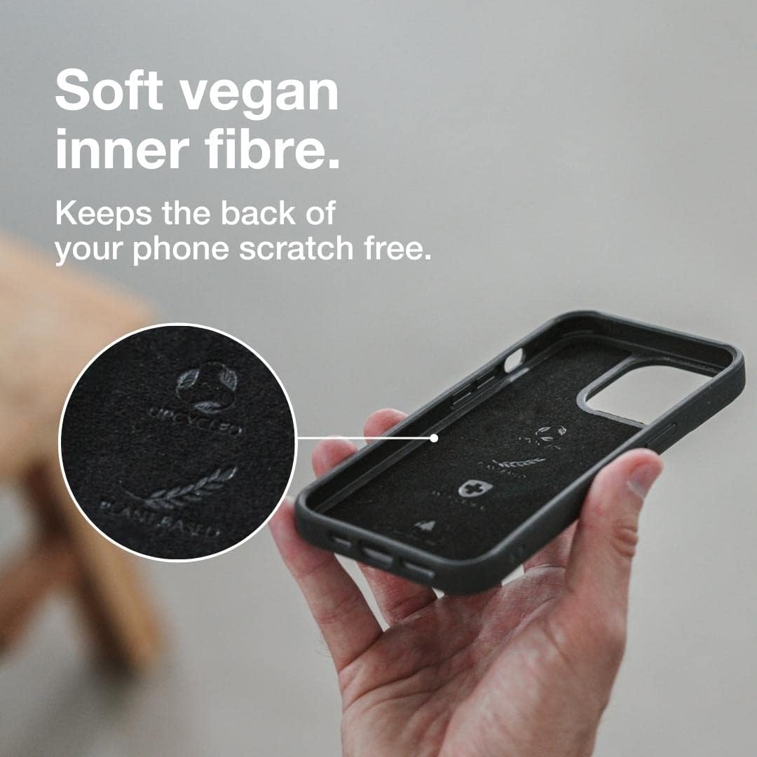 WOODCESSORIES – Funda de teléfono para iPhone 12 Negro, iPhone 12 Pro Case Negro – Ecológico, hecho de plantas