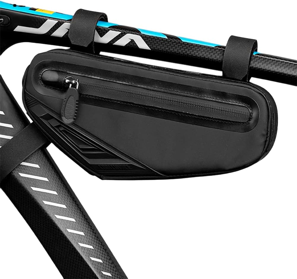 Cool Change Bolsa de bicicleta de tubo superior, bolsa de marco de bicicleta triangular impermeable para bicicleta debajo del tubo para bicicleta de