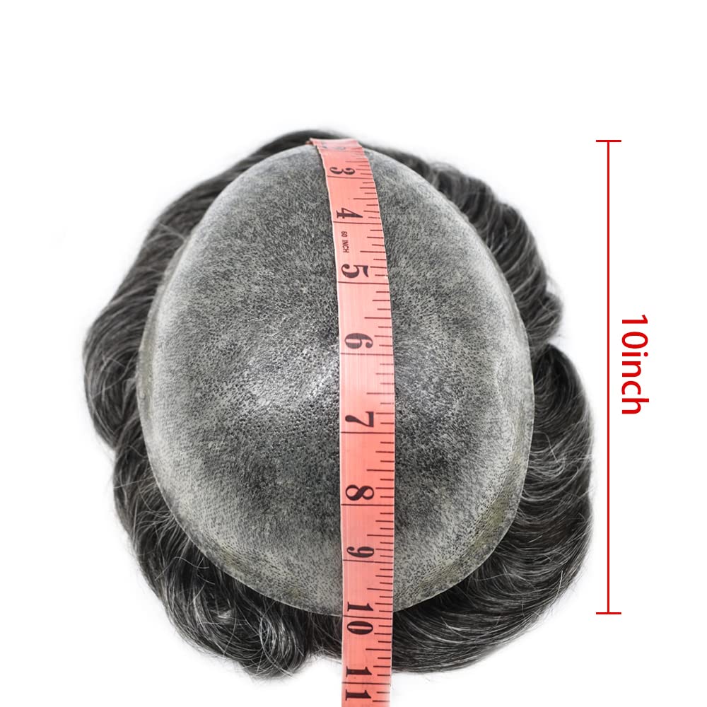 Tupé de cabello humano real para hombre, sistema de reemplazo de piezas de pelo para hombres, pieza de pelo polivinílico para hombres, invisible,