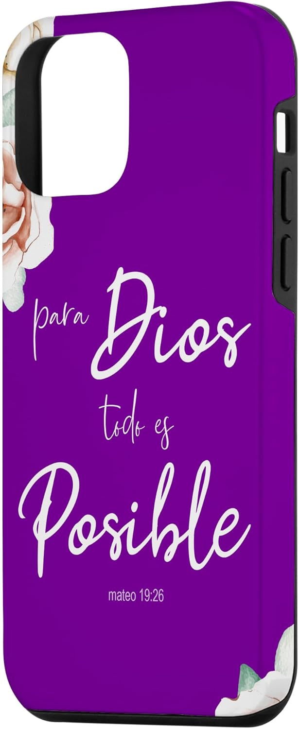 iPhone 12 mini PARA DIOS TODO ES POSIBLE  Mateo 19 26  Biblia Cristiano Case