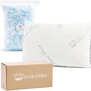Almohadas tamaño King, almohadas de espuma viscoelástica trituradas, almohada de cama ajustable para dormir, almohadas de cama de algodón orgánico Almohadas tamaño King, almohadas de espuma viscoelástica trituradas, almohada de cama ajustable para dormir, almohadas de cama de algodón orgánico