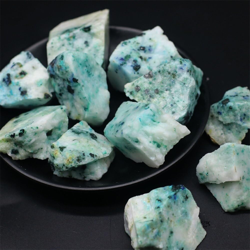Natural Phoenix Stone Alum Malachite with Lapis Lazuli Making Jewellery Mineral Specimens Home Decoration Stone (Size  20-30g)