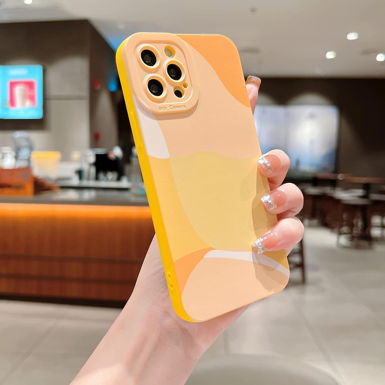 YKCZL Funda compatible con iPhone 13 Pro Max de 6.7 pulgadas, bonita funda protectora de lente de cámara completa, delgada, suave, a prueba de