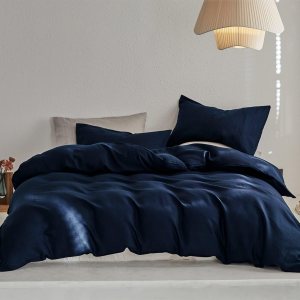 Juego de funda de edredón de lino, 100% lino francés natural, juego de 3 piezas, suave y transpirable para personas que duermen con calor, 1 funda Juego de funda de edredón de lino, 100% lino francés natural, juego de 3 piezas, suave y transpirable para personas que duermen con calor, 1 funda