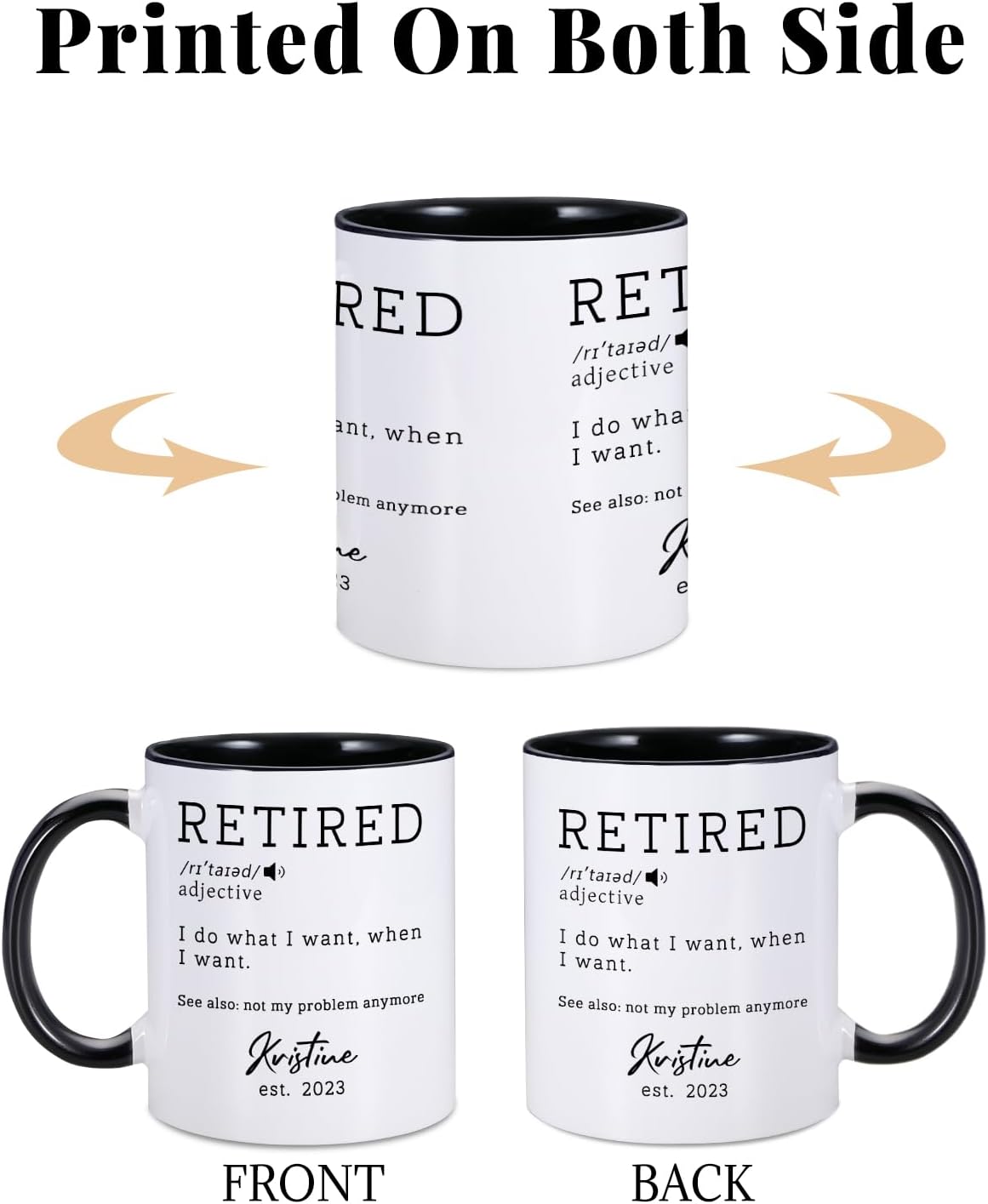 Regalos de jubilación para mujeres y hombres  Taza de café personalizada para jubilados  Regalo de despedida para compañeros de trabajo, jefe y