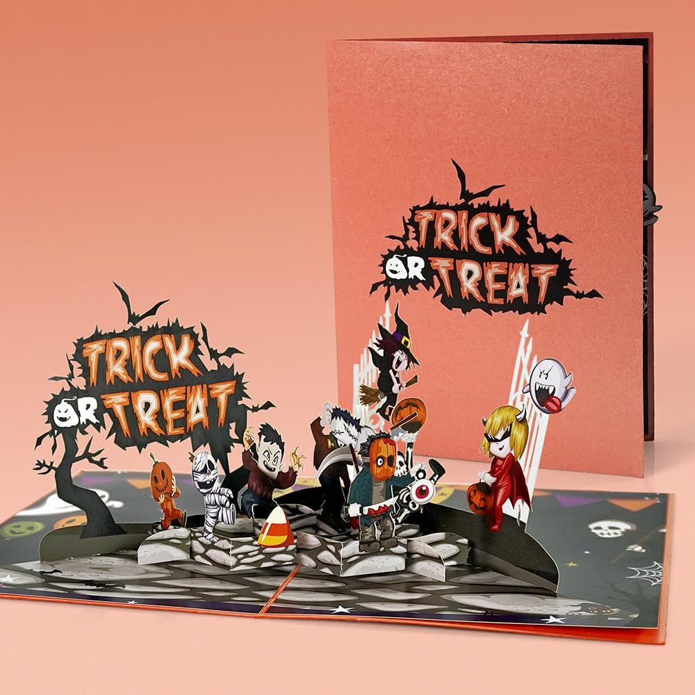 CUTPOPUP – Tarjeta de felicitación 3D de Halloween (truco o trato)