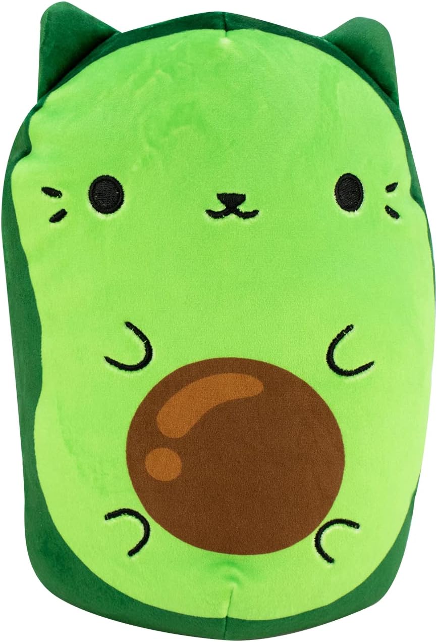 Cats vs Pickles – Jumbo – AvoCatO – Animales de peluche rellenos de frijoles súper suaves y esponjosos de 8 pulgadas – Ideal para niños, niños y