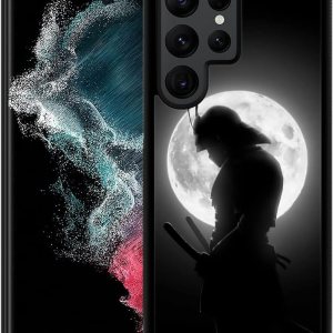 TnXee Funda compatible con Samsung Galaxy S22 Ultra, Moon Samurai funda protectora antideslizante y a prueba de golpes para niñoniña, goma de TnXee Funda compatible con Samsung Galaxy S22 Ultra, Moon Samurai funda protectora antideslizante y a prueba de golpes para niñoniña, goma de