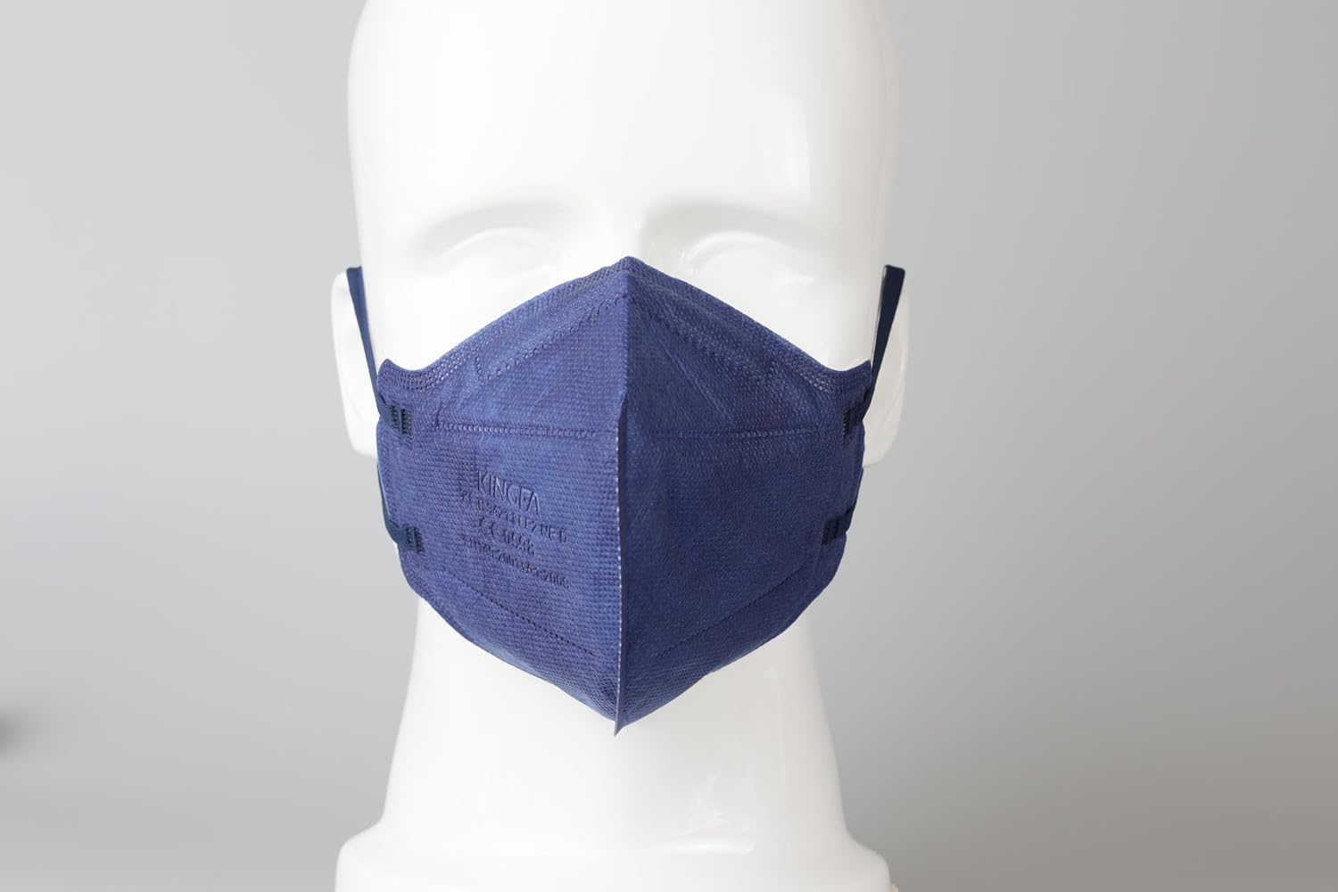 Kingfa Color KN95 – Paquete de 10 mascarillas color azul marino de 2 generación, grandes capas protectoras de 5 capas, máscara facial KN95 unisex