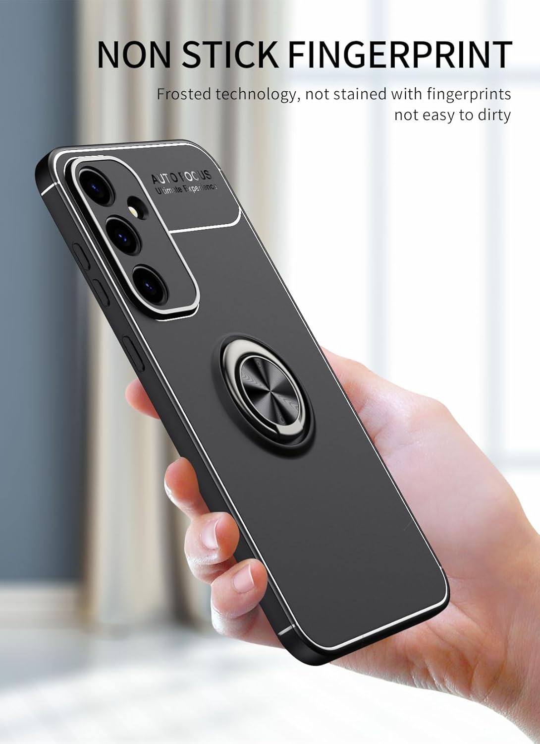 Asuwish Funda de teléfono para Samsung Galaxy S23 FE 5G con protector de pantalla de vidrio templado y soporte de anillo de soporte de TPU suave,
