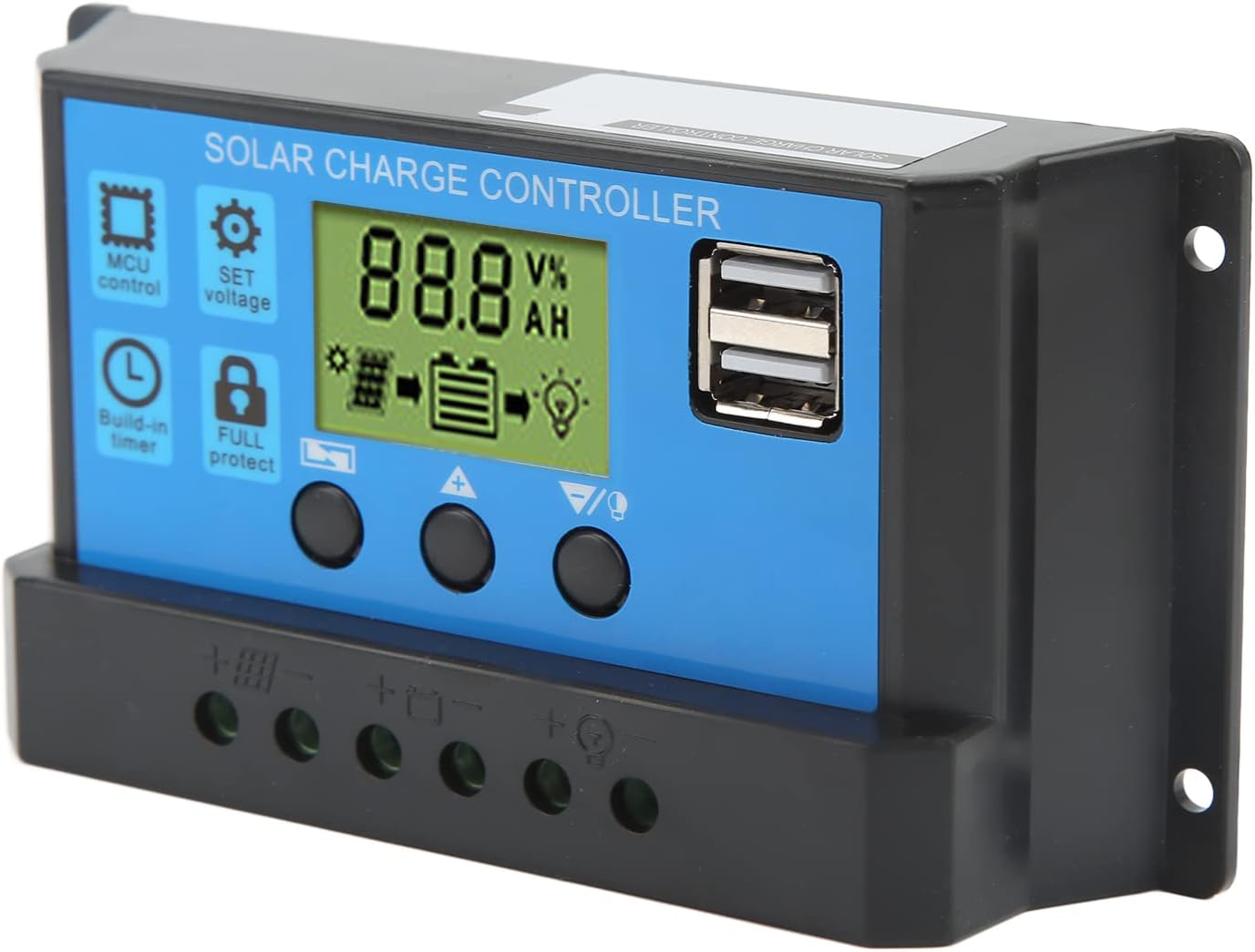 12V 24V Solar Charge Controller USB PWM Photovoltaic Solar Panel Charge Regulator with LCD Display – Efficient and Reliable Solar Energy Management
