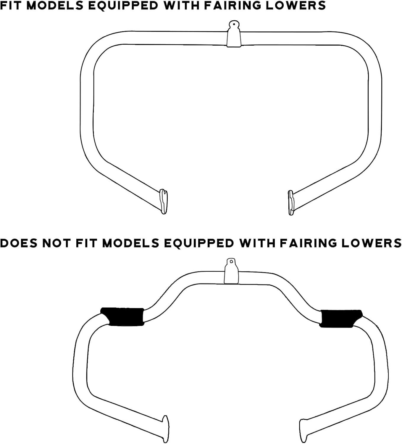 XFMT Barra de choque de carretera cromada para Harley Touring Road King Street Glide Road Glide Electra Glide Ultra Classic 2009-2023