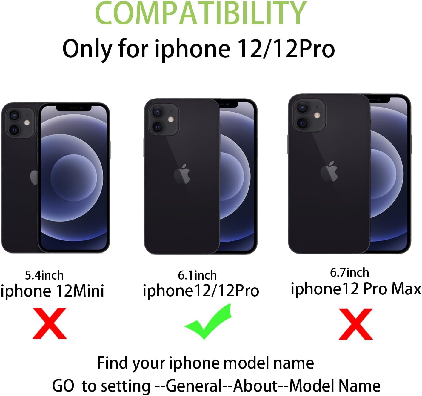 Cavor Funda para iPhone 12 con tarjetero, iPhone 12 tipo cartera para mujeres y hombres, fundas de teléfono para iPhone 12 Pro con soporte y correa,
