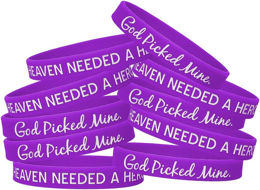 Fight Like a Girl Heaven Needed a Hero God Picked Mine – Pulsera de silicona (10 unidades)