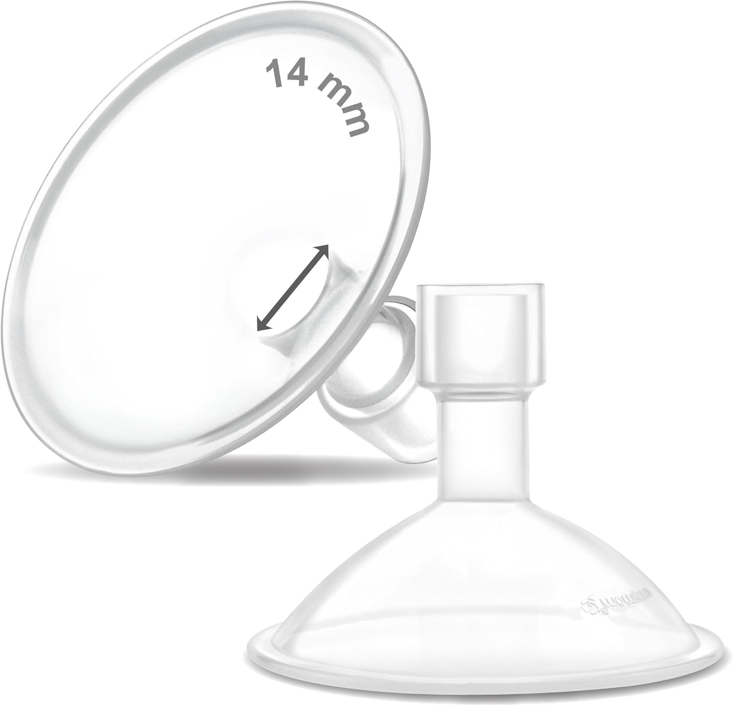 Maymom MyFit Crater Series – Protector de pecho pequeño de 0.551 in, diseño de dos piezas, compatible con extractores de leche Medela no piezas