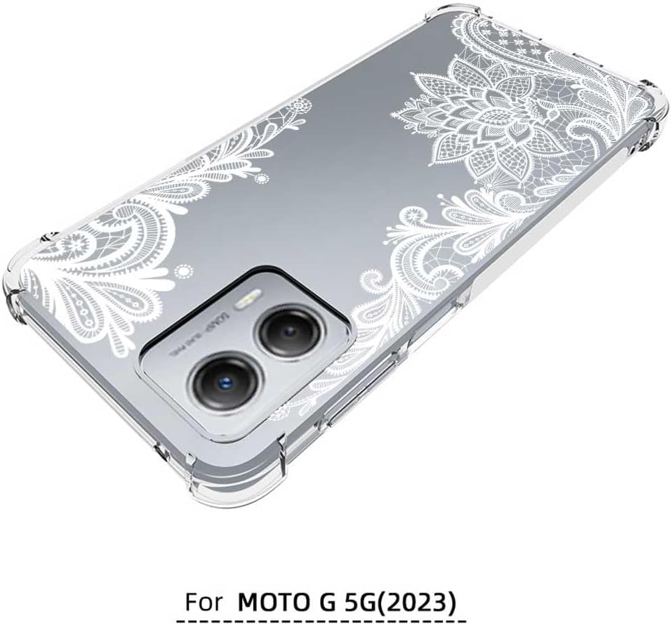 Funda para Moto G 5G 2023 (no para Moto G 5G 2022) Funda delgada y flexible de TPU para niñas y mujeres, Airbag, parachoques de goma de absorción de