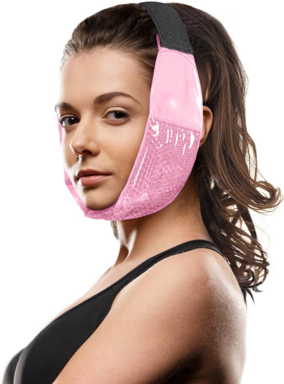 FOMI Care – Bolsa de hielo para mandíbula y frente fría y caliente  Envoltura de perlas de gel flexible para ATM, muelas del juicio, cirugía oral y